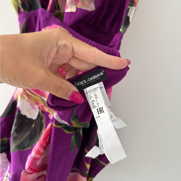 DOLCE & GABBANA Floral Printed One Piece Swim L - Picture 7 of 7